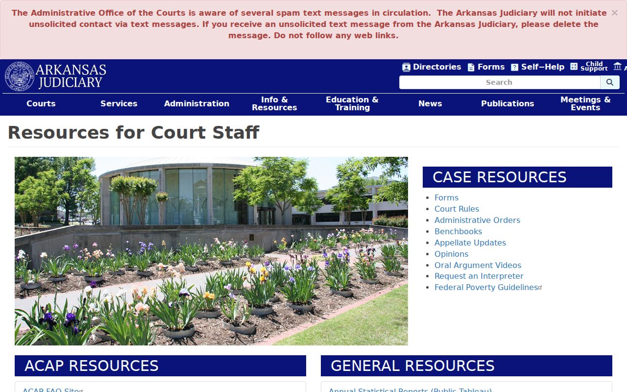 Atkins court docket Arkansas court staff resources