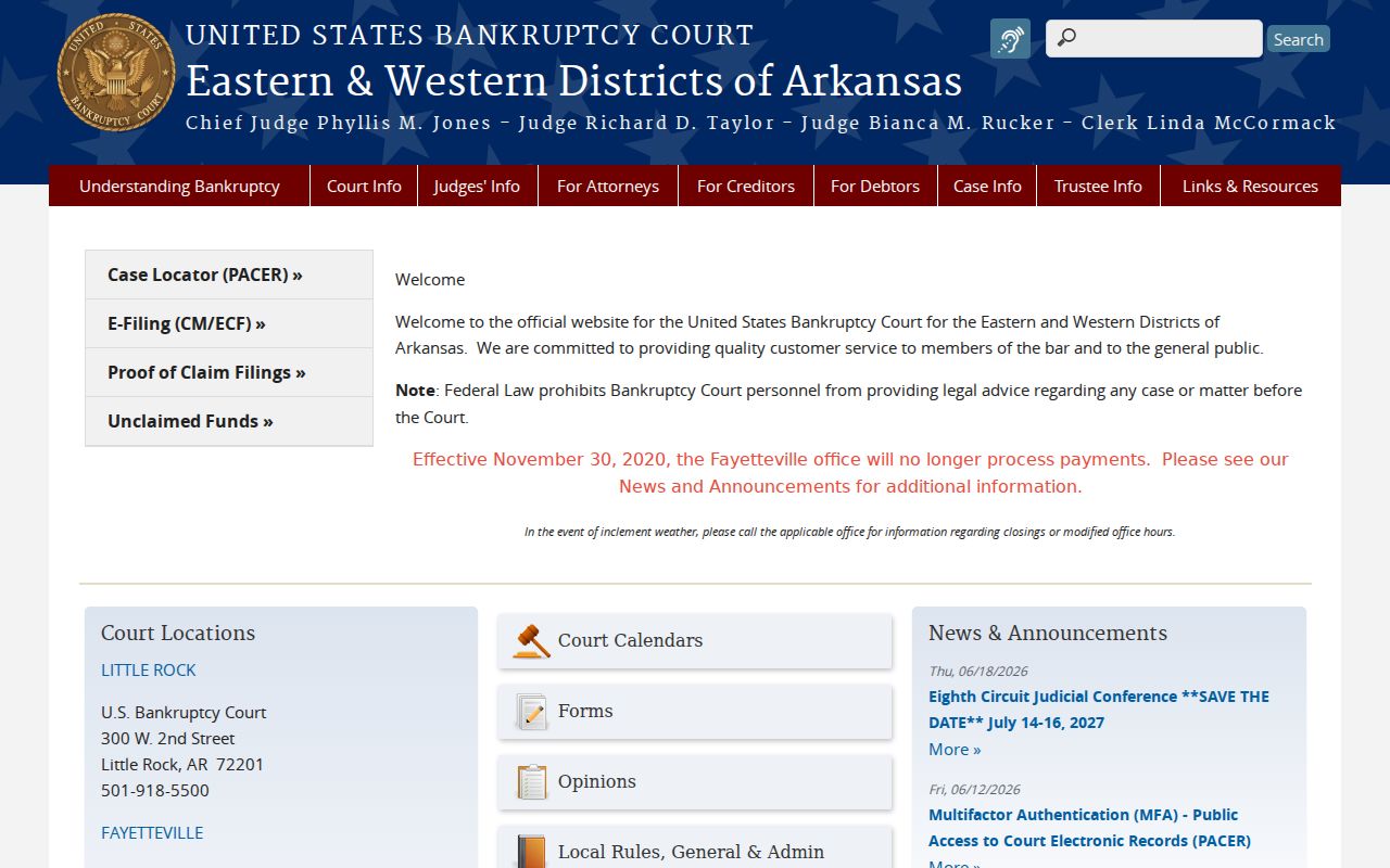 London court docket distinction from Arkansas federal bankruptcy court